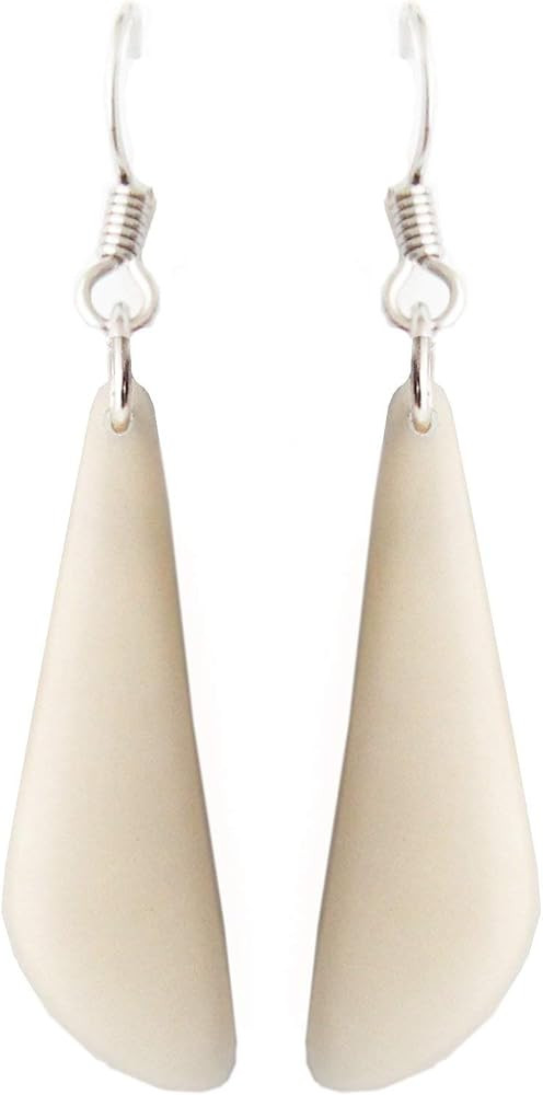 Tagua Nut Earrings Slivers Handmade Fair Trade, Lightweight by Florama Natural Jewelry | Amazon (US)