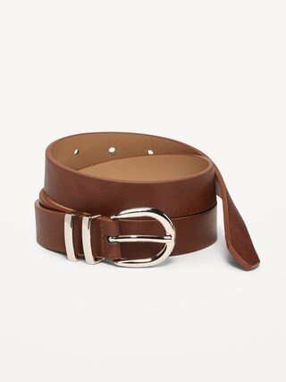 Double Loop Skinny Belt for Women | Old Navy (US)