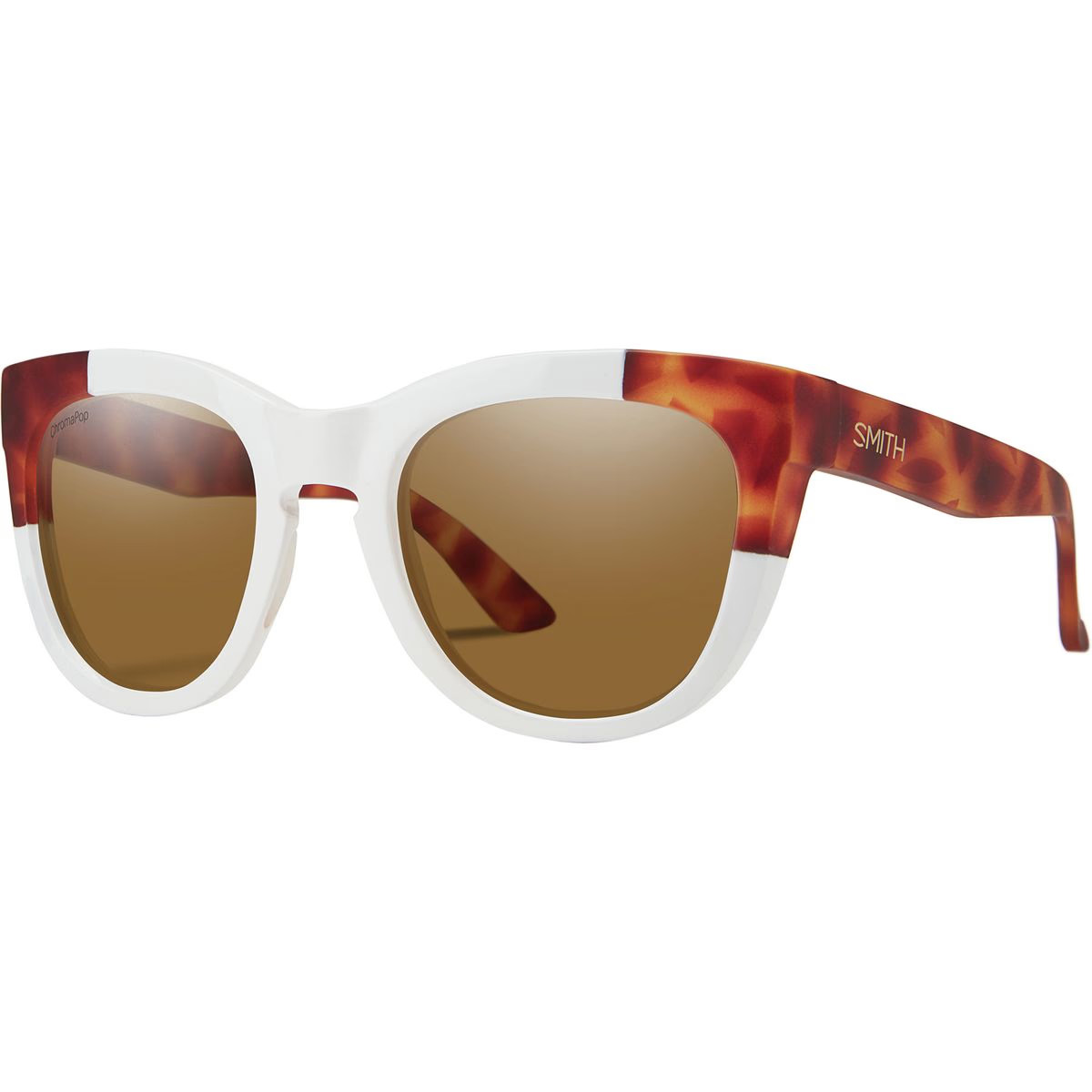 Smith Sidney ChromaPop Polarized Sunglasses - Women's White Honey Tortoise Block, One Size | Backcountry.com