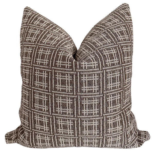 Crisscross Brown Pillow Cover | Hackner Home (US)