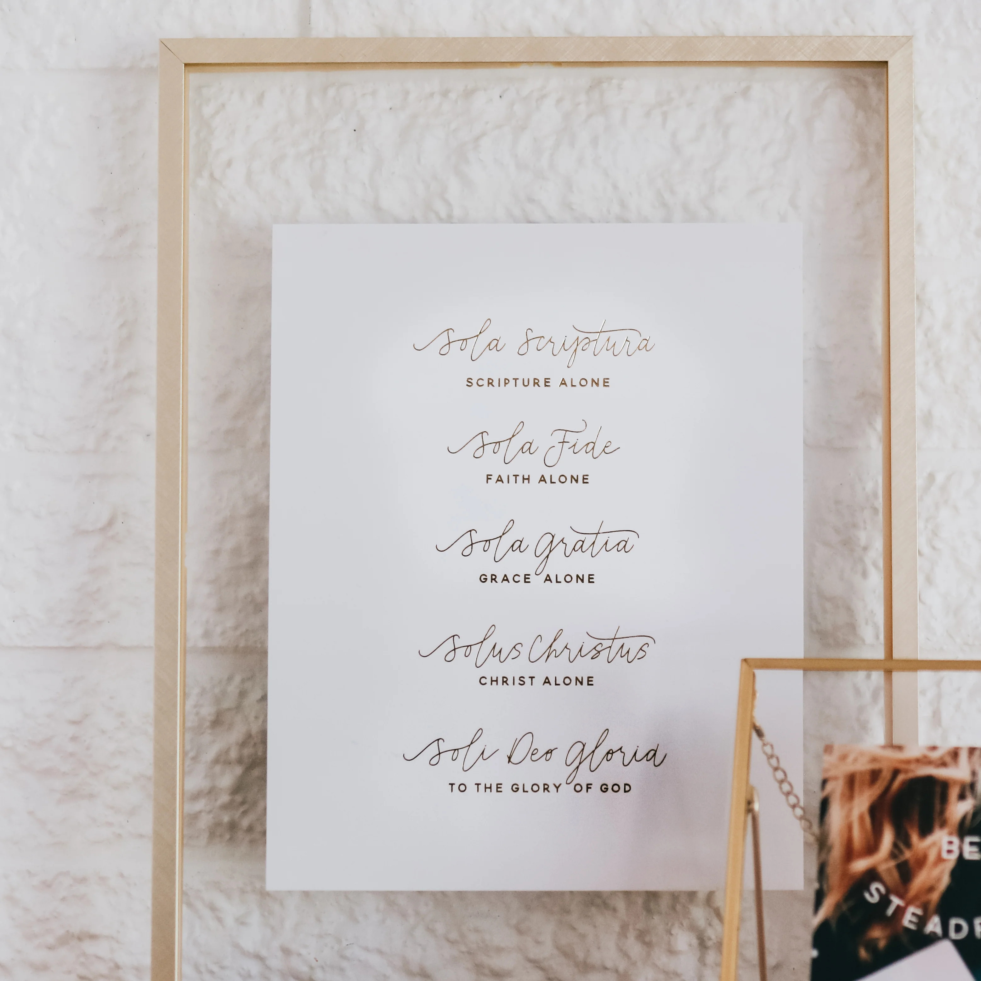 5 Solas Gold Foil Print | The Daily Grace Co.