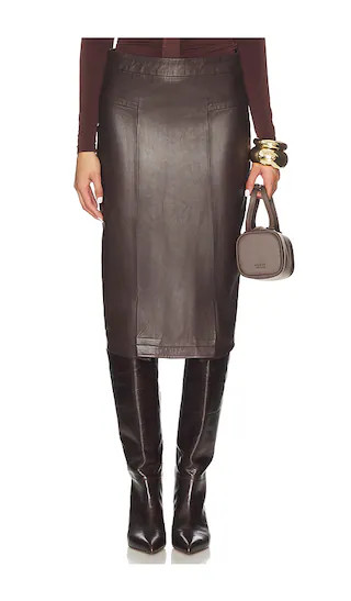 The Estella Skirt in Walnut | Revolve Clothing (Global)