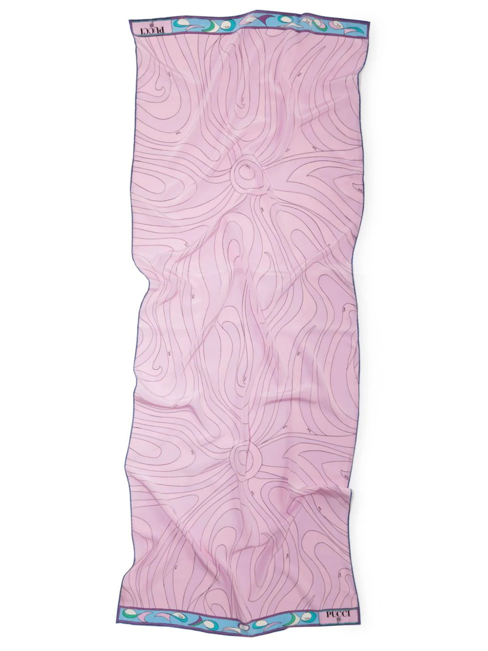 PUCCI Marmo and Pesci-print silk head scarf - Pink | Farfetch Global