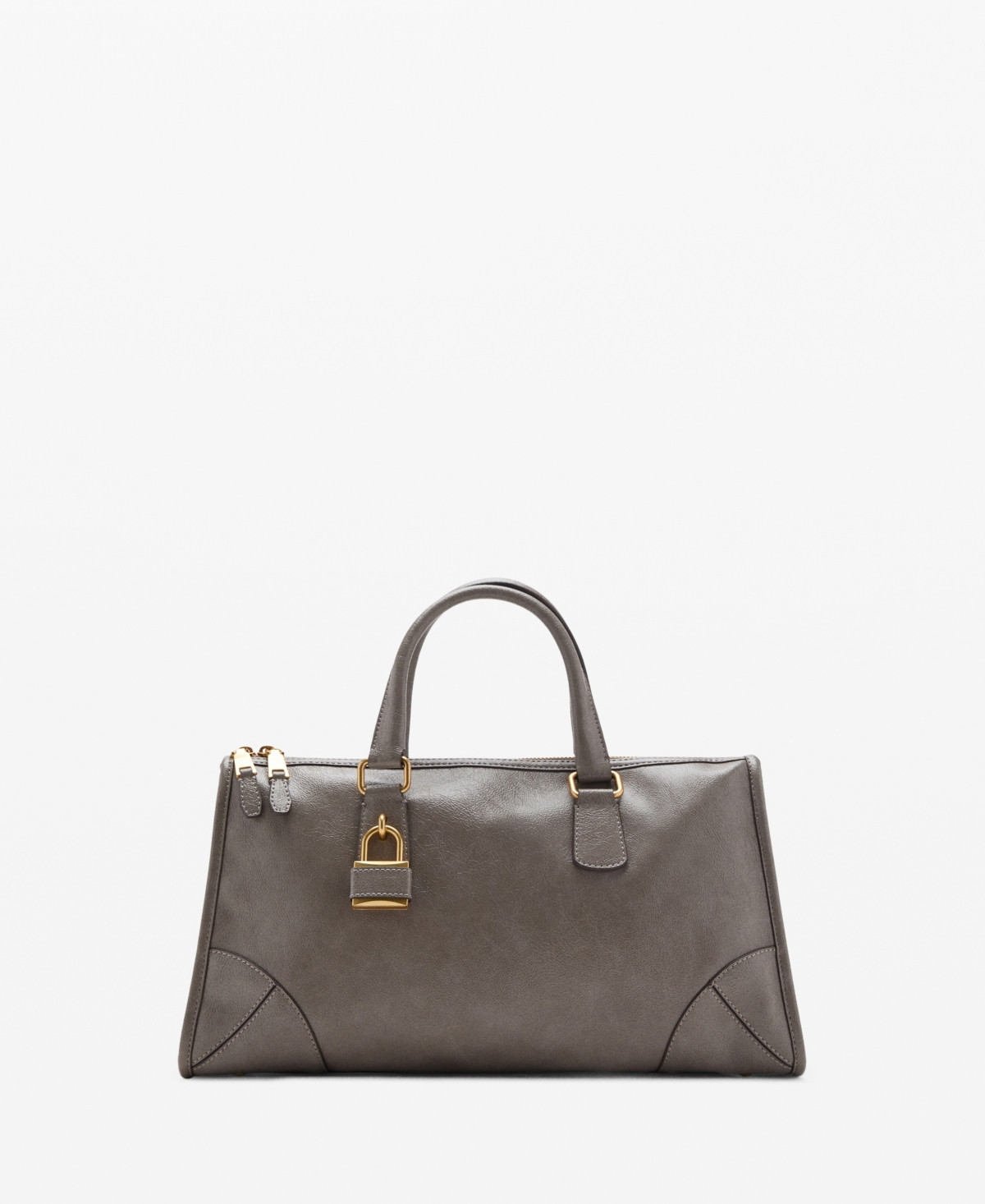 Mango Women's Rectangular Handles Handbag - Gray | Macy's