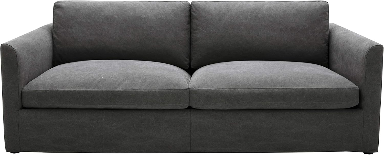 Amazon Brand – Stone & Beam Faraday Down-Filled Casual Slipcovered Sofa, 89"W, Charcoal Grey | Amazon (US)