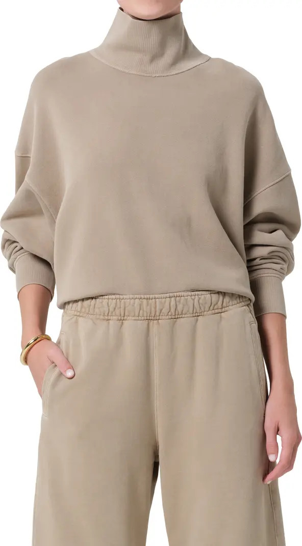Jemma Cotton Blend Mock Neck Sweatshirt | Nordstrom