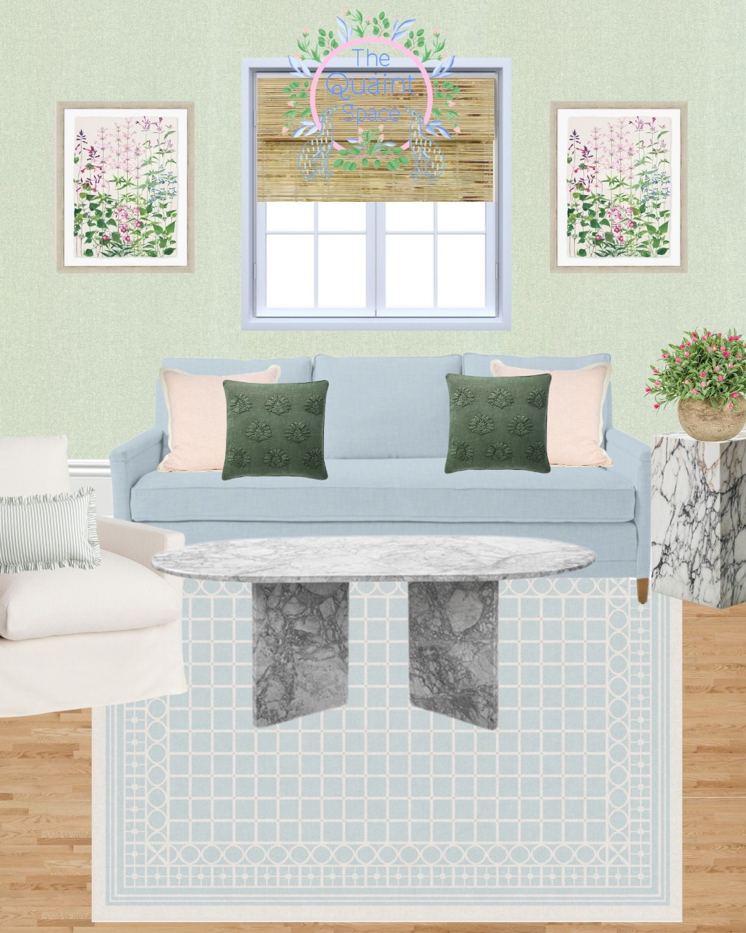 - this pretty marble coffee table & side table are 20% off with code MEM20
- I’ve had my eye on this rug & right now it’s 20% off with code MEMDAY
- I would love to use this wallpaper in my living room someday. Right now it’s only $25 a roll! 
- I have these woven shades in my living room & they are 60% off this weekend! 
- The pink & dark green pillows are both 30% off 
- The sofa, artwork, swivel chair & plant are also on sale for Memorial Day weekend! 

#LTKSaleAlert #LTKHome #LTKSummerEdit