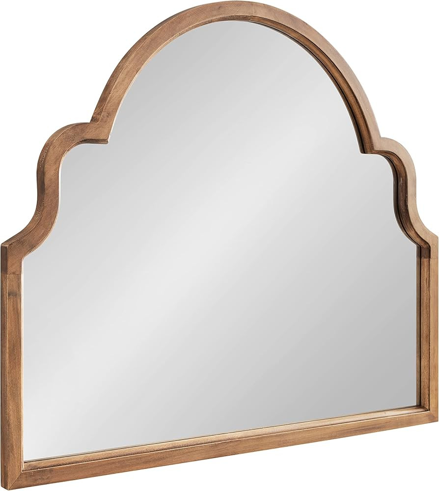 Kate and Laurel Hogan Modern Arched Wall Mirror, 36 x 30, Rustic Brown, Decorative Accent Mirror ... | Amazon (US)