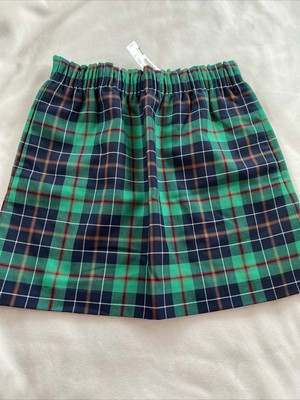 J.CREW NWT Size 6 Paper Bag/Sidewalk Skirt Green Tartan Plaid Mini w Pockets! | eBay AU