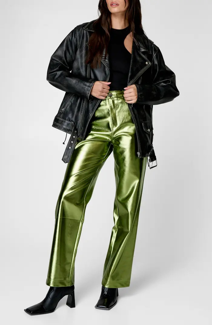 NASTY GAL Metallic Faux Leather Pants | Nordstromrack | Nordstrom Rack