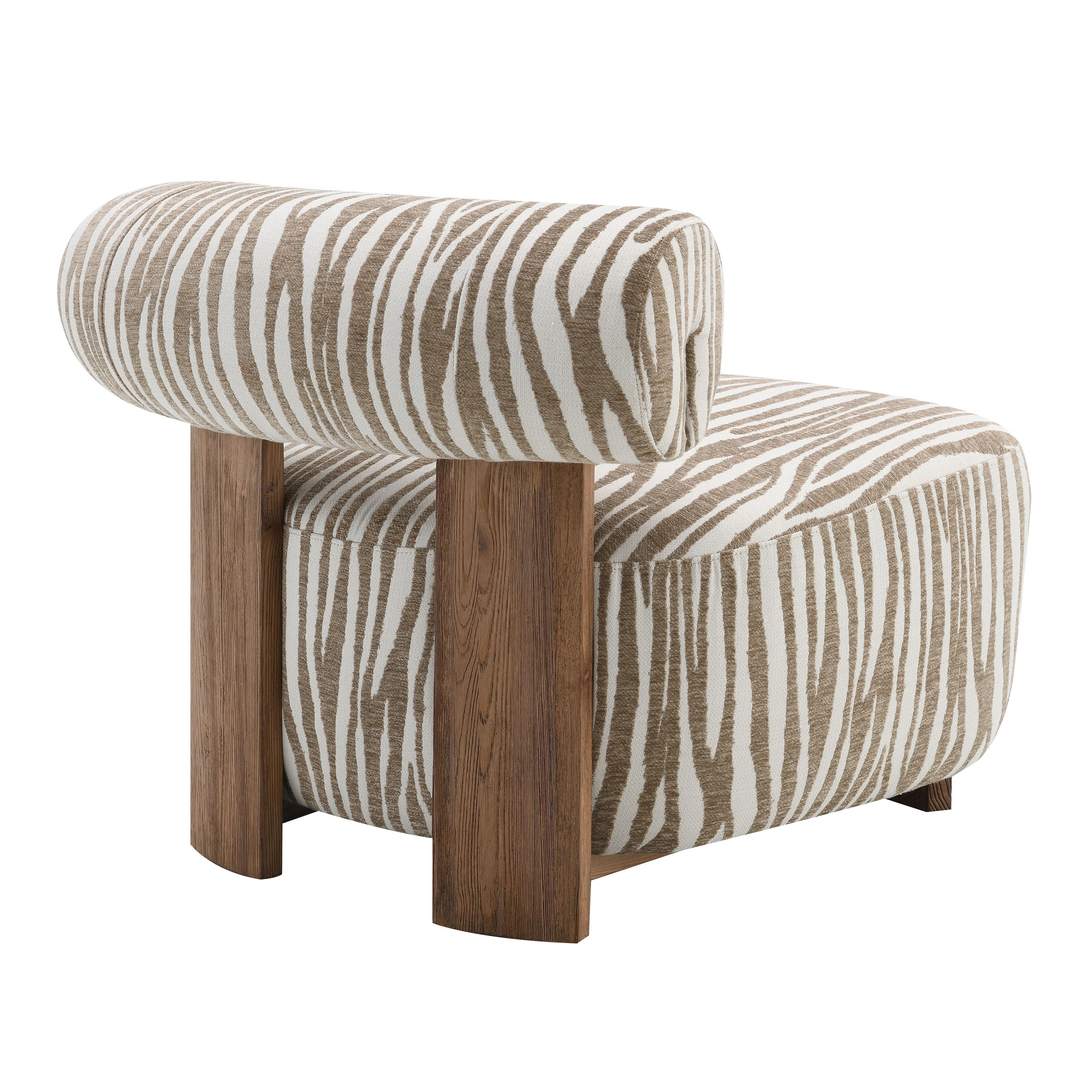 Tilton Chenille Accent Chair In Zebra-Stripe Fabric | Wayfair North America