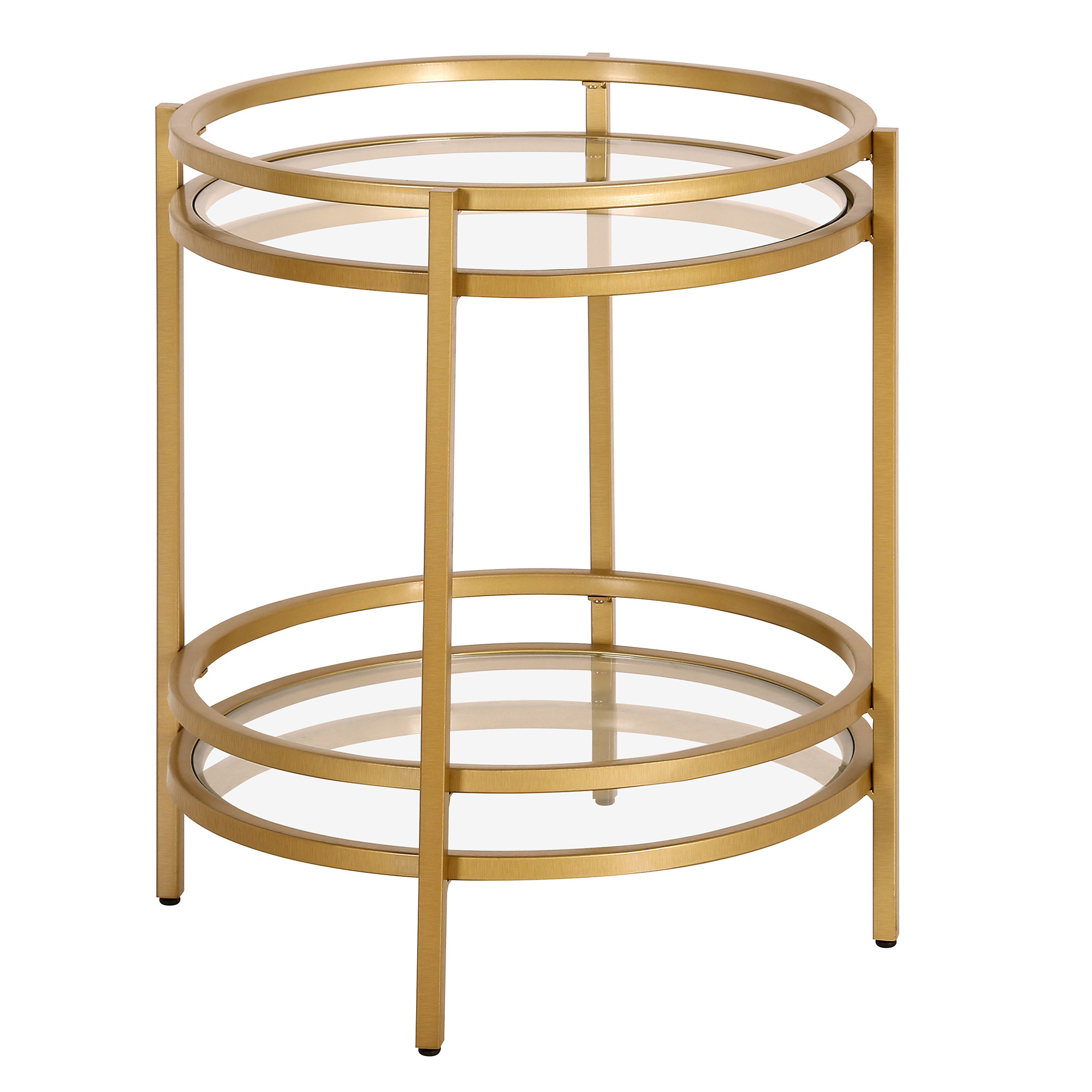 Evelyn&Zoe Robillard 20" Wide Round Side Table, Brass | Walmart (US)