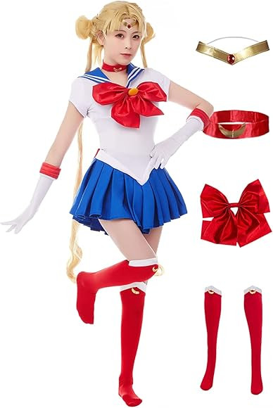 Kejodiy Sailor Costume Moon Outfit Women Tsukino Usagi Cosplay Full Set Japanese Girl Uniform | Amazon (CA)