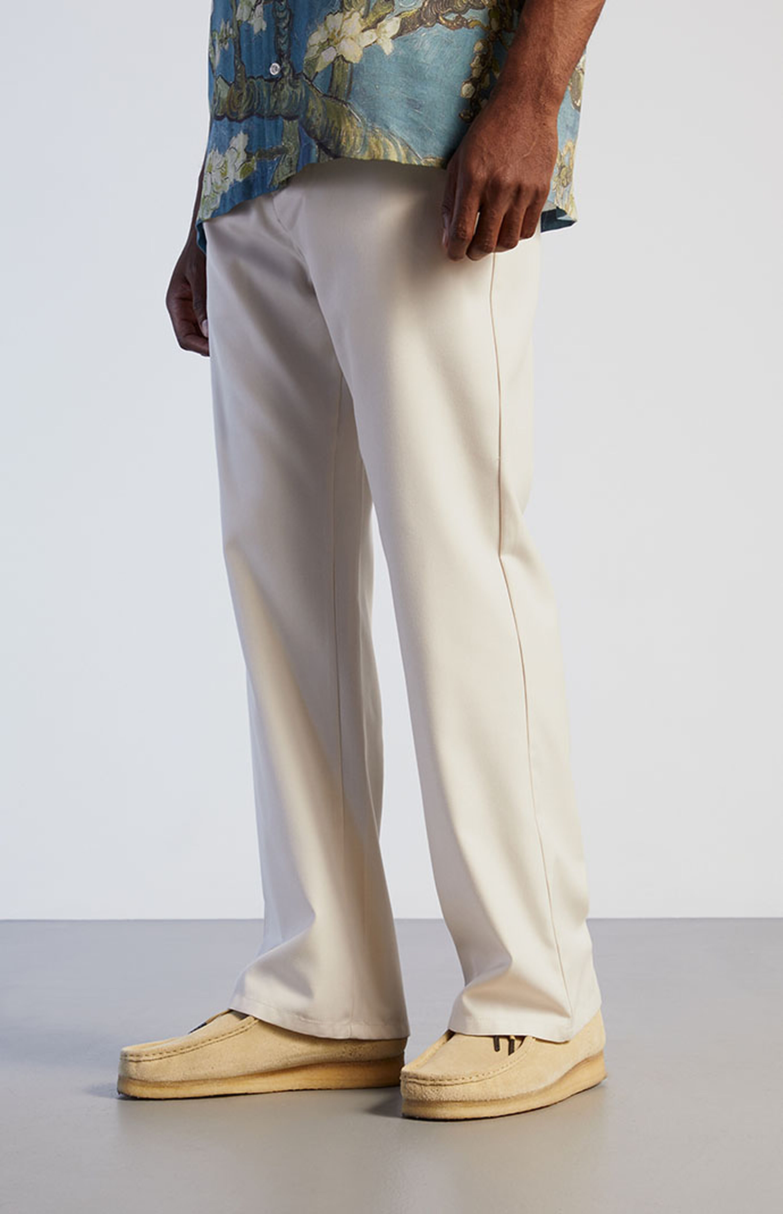 PacSun Cream Flare Trouser Pants | PacSun