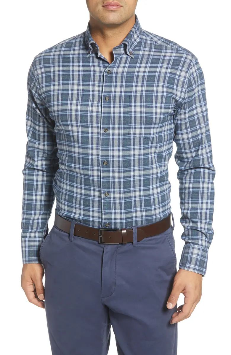 Douglas Regular Fit Check Performance Flannel Button-Down Shirt | Nordstrom