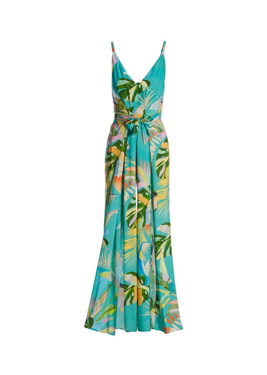 Tropical Forest Slit Jumpsuit | Boston Proper