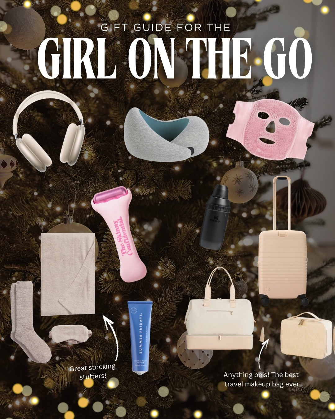 All the necessities and gift ideas for the girl who is always on the go in your life! The ostrich neck pillow is an absolute NEED!! #travel #giftguide #beis #luggage #wishlist #onthego

#LTKselfcare #LTKTravel #LTKGiftGuide