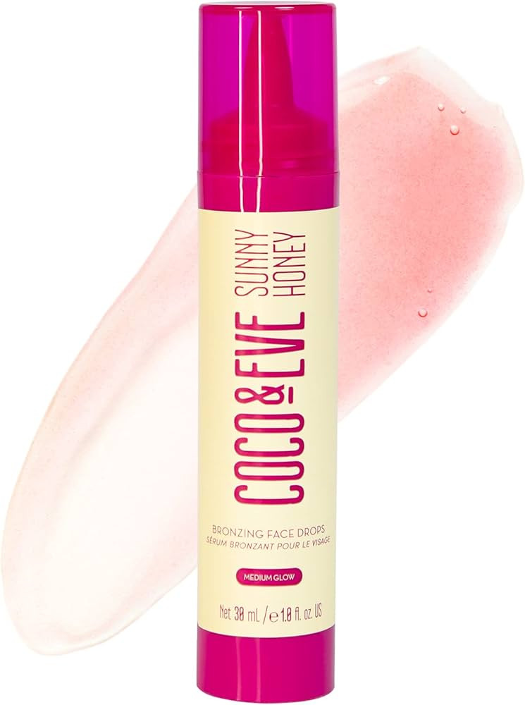 Coco & Eve Sunny Honey Bronzing Face Drops (Medium Glow) for Natural Self Tanning . Hydrating Hya... | Amazon (US)