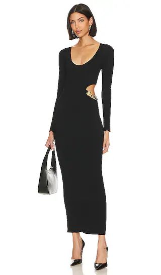 Sloane Chain Cutout Knit Dress in Black | Revolve Clothing (Global)
