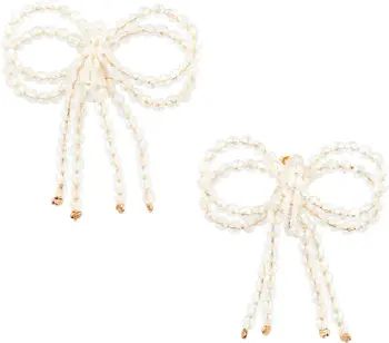 Beaded Bow Stud Earrings | Nordstrom Rack