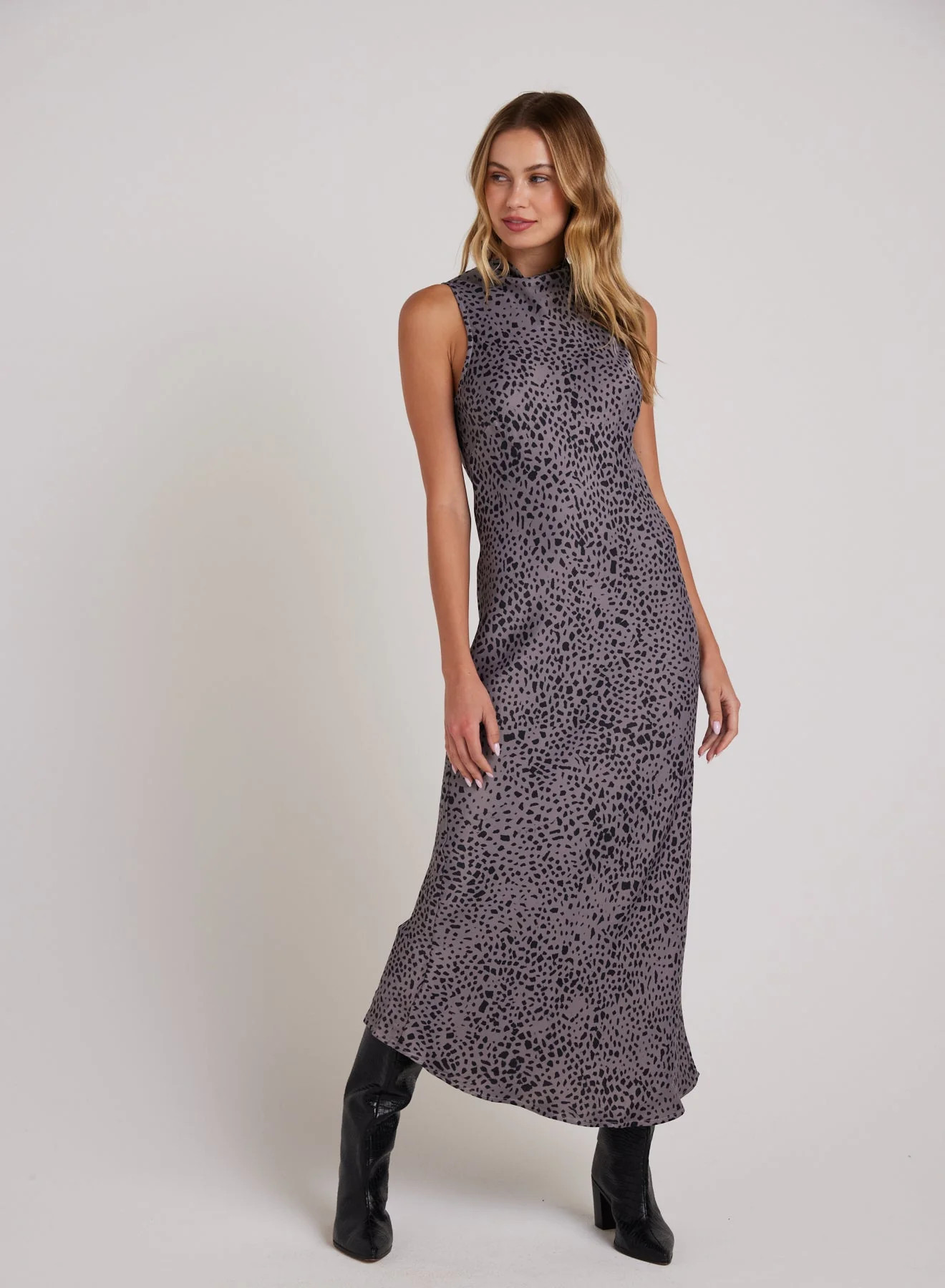 MOCK NECK HALTER DRESS ONYST - Bella Dahl | Bella Dahl