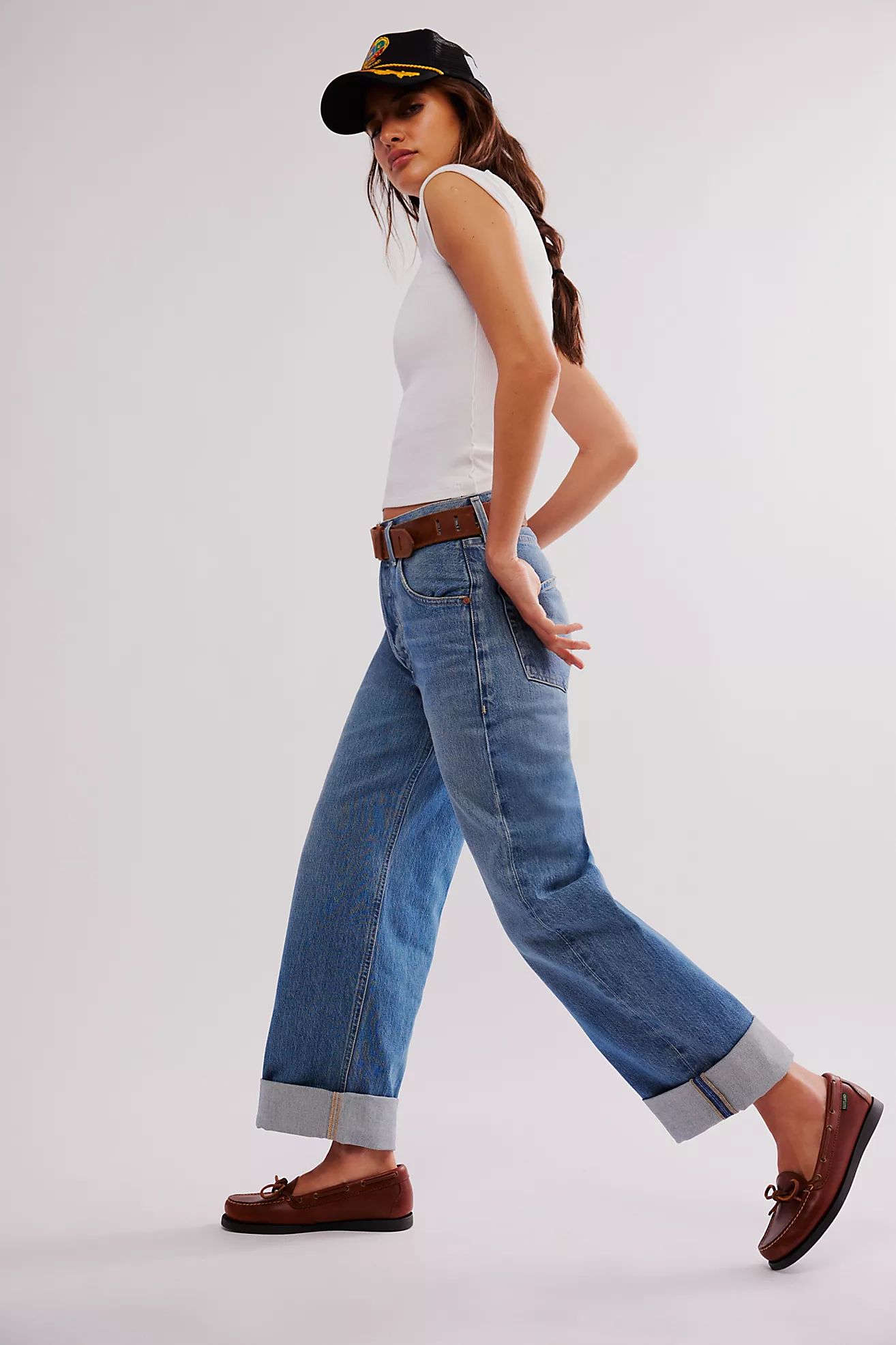 Citizens of Humanity Ayla Baggy Cuffed Crop Jeans | Free People (UK)