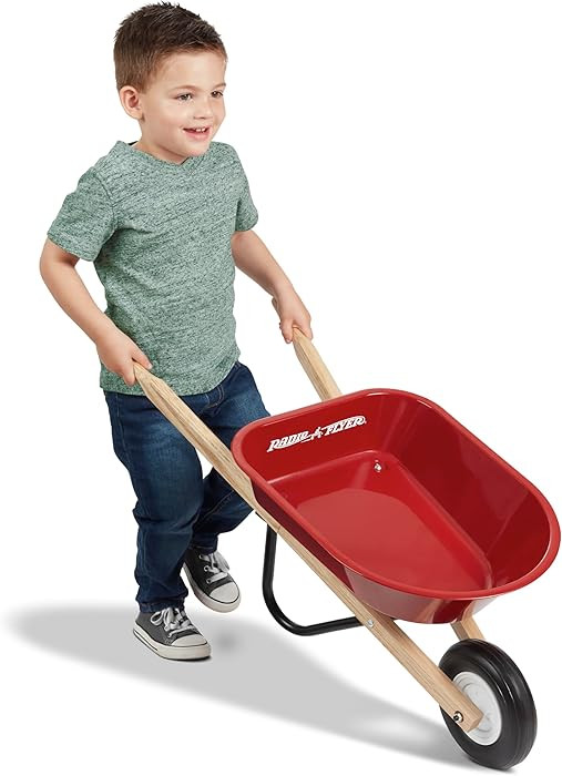 Radio Flyer Classic Kids Wheelbarrow, For Kids 3+, Seamless Steel Tray with No-Scratch Edges, Rea... | Amazon (US)