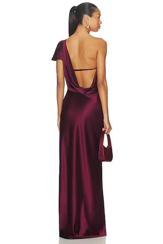 EAVES Svann Gown in Burgundy from Revolve.com | Revolve Clothing (Global)