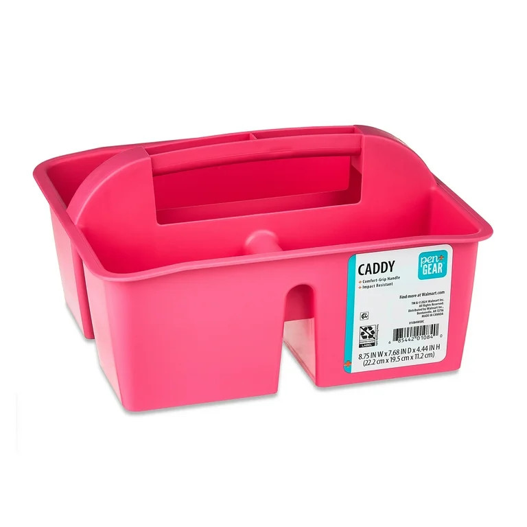Pen+Gear Plastic Caddy, Desktop Craft and Hobby Organizer, Coral Passion, 1-Pack | Walmart (US)