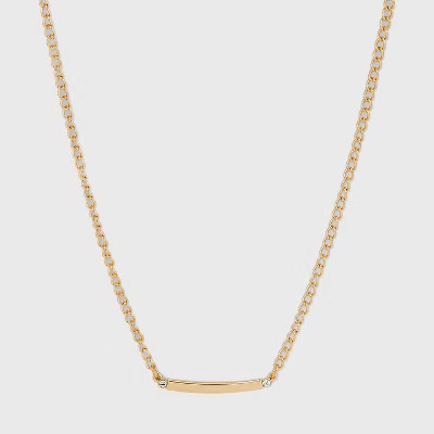 Curved Bar Short Necklace - A New Day™ Gold | Target