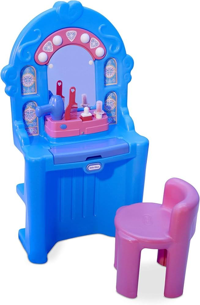 Little Tikes Ice Princess Magic Mirror - Roleplay Vanity with Lights Sounds & Pretend Beauty Acce... | Amazon (US)