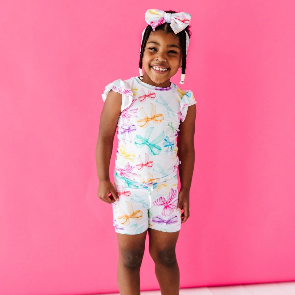 You Bow Me Away Cap Sleeve Shirt & Shorts Set | Bums & Roses