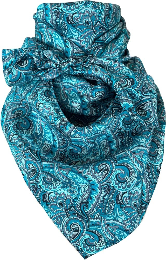 Cowboy Bandana 100% Silk Scarf Wild Rag 34 Inch Multiple Colors | Amazon (US)