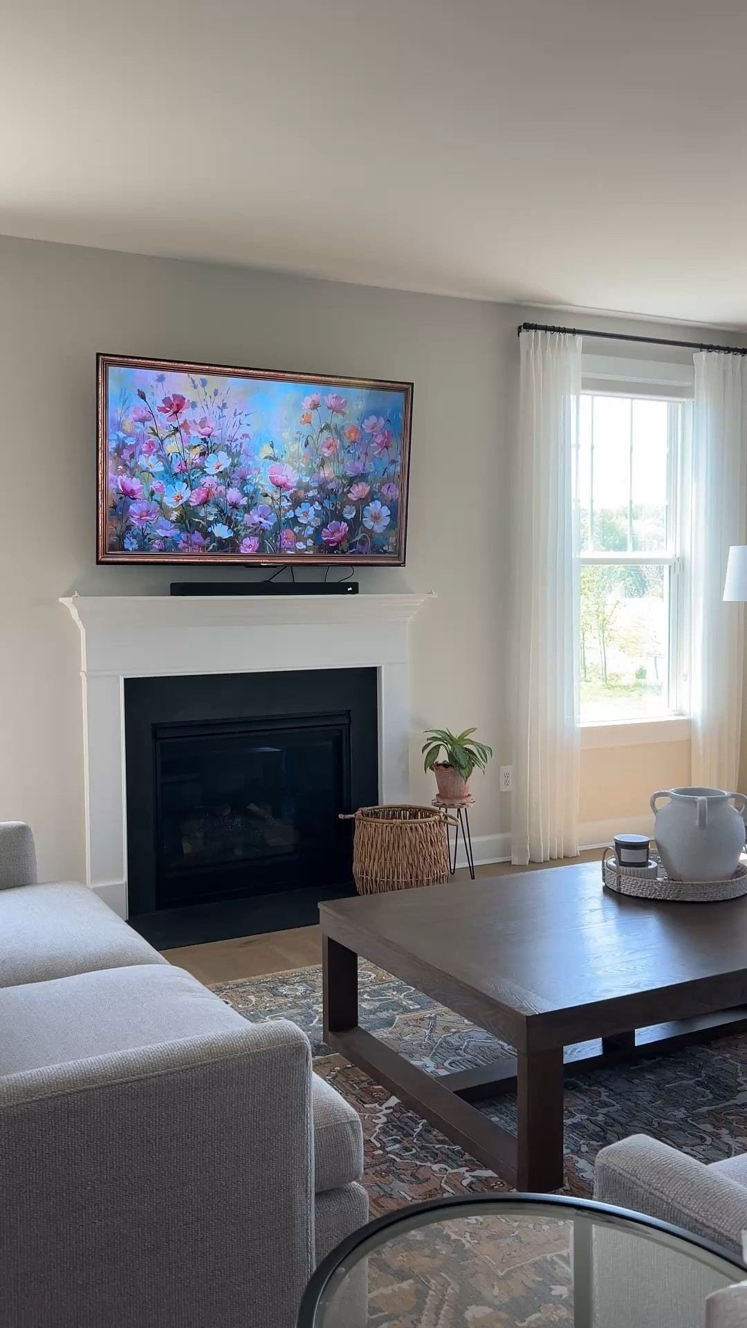 If your living room feels unfinished, check your coffee table size 👀 I swapped mine for this oversized dark brown coffee table and it instantly fixed the scale of the room. Now it actually works for decor and real life. Linked in my LTK.