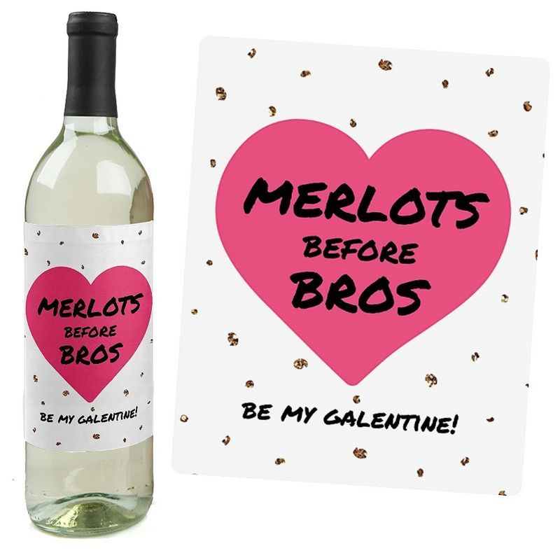 Big Dot of Happiness Be My Galentine - Valentine's Day Gift for Women and Men - Wine Bottle Label... | Target
