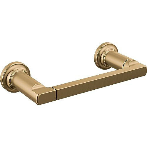 DELTA FAUCET Rubber Limited 78955-CZ Tetra Pivot Arm Toilet Paper Holder Bath Hardware Accessory in Champagne Bronze | Amazon (US)