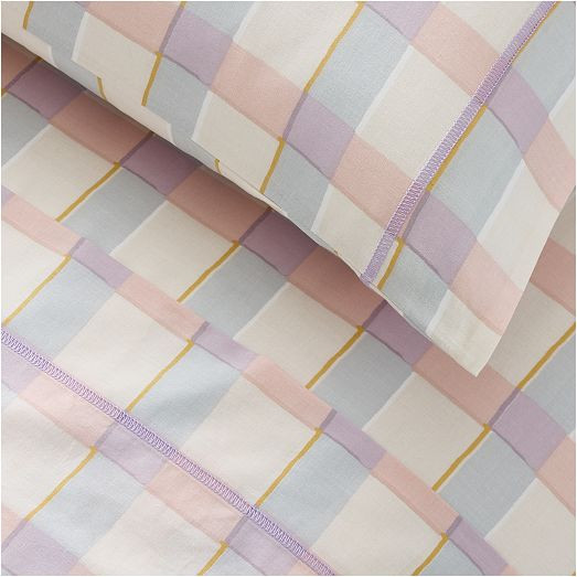 Watercolor Gingham Sheet Set | West Elm (US)