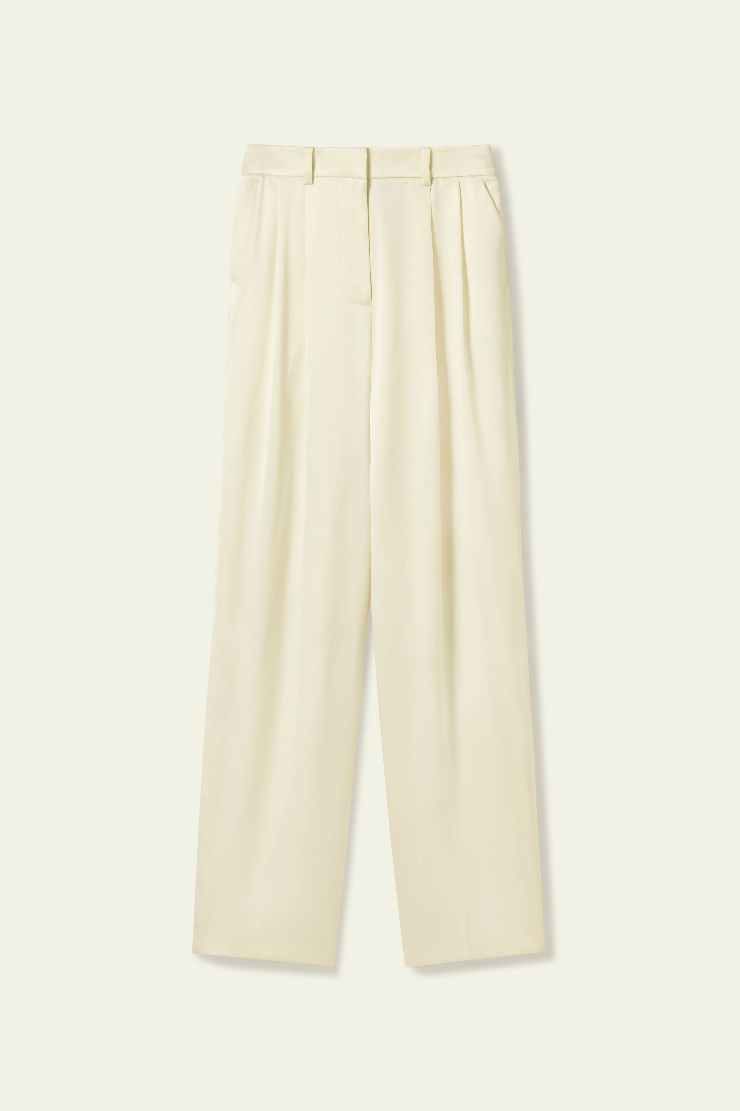 Pantalones Pierna Recta Charmeuse Doble Cara | LILYSILK