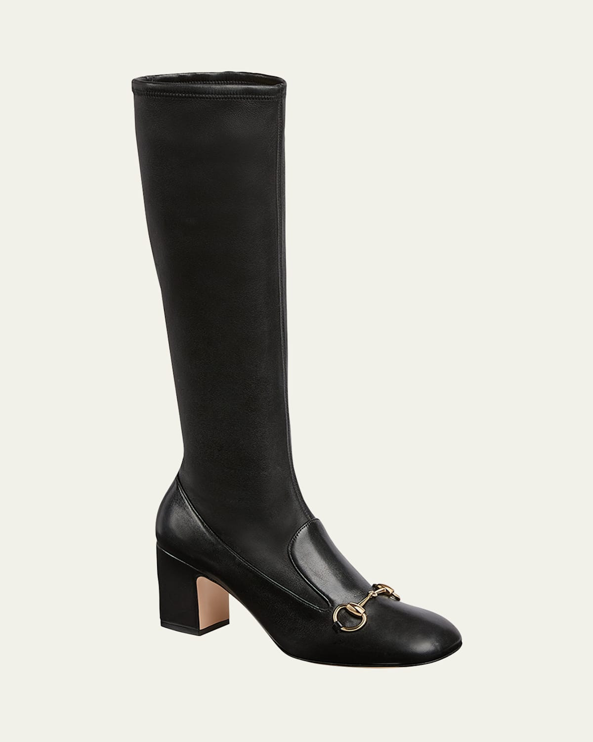 Lady Leather Bit Tall Loafer Boots | Bergdorf Goodman