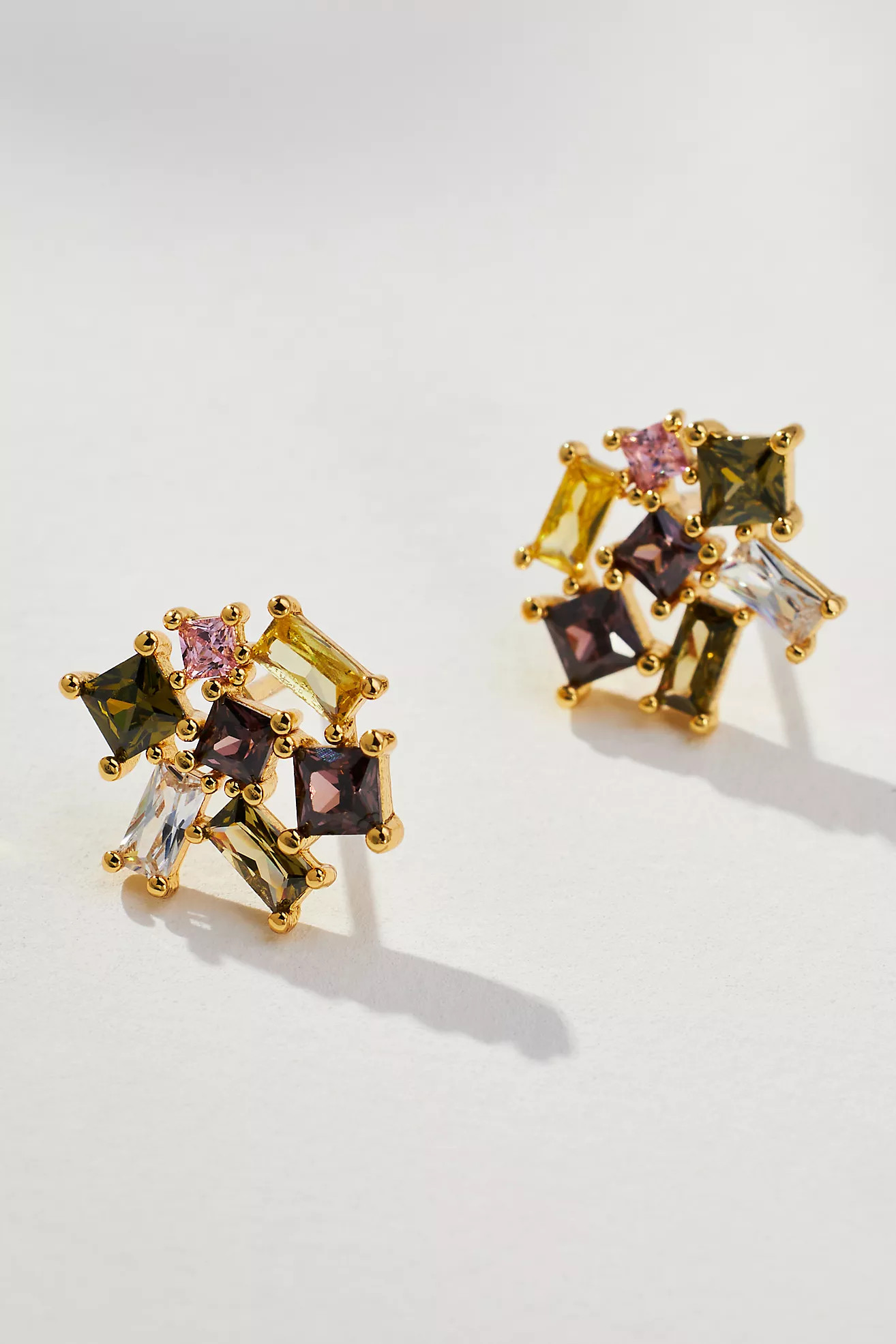 Small Gem Cluster Post Earrings | Anthropologie (US)