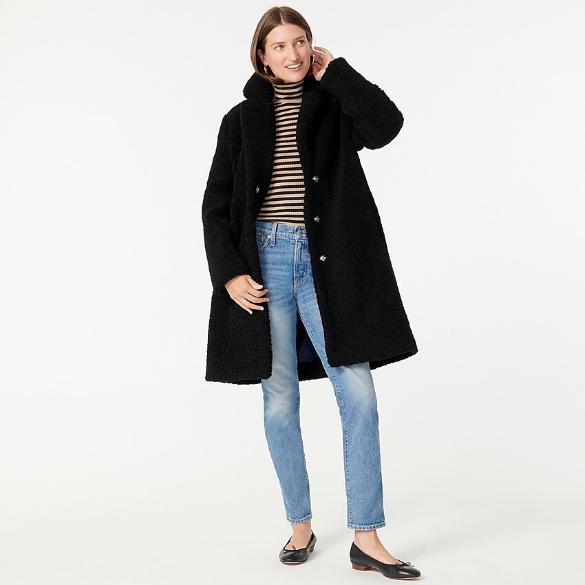Petite teddy sherpa topcoat | J. Crew US