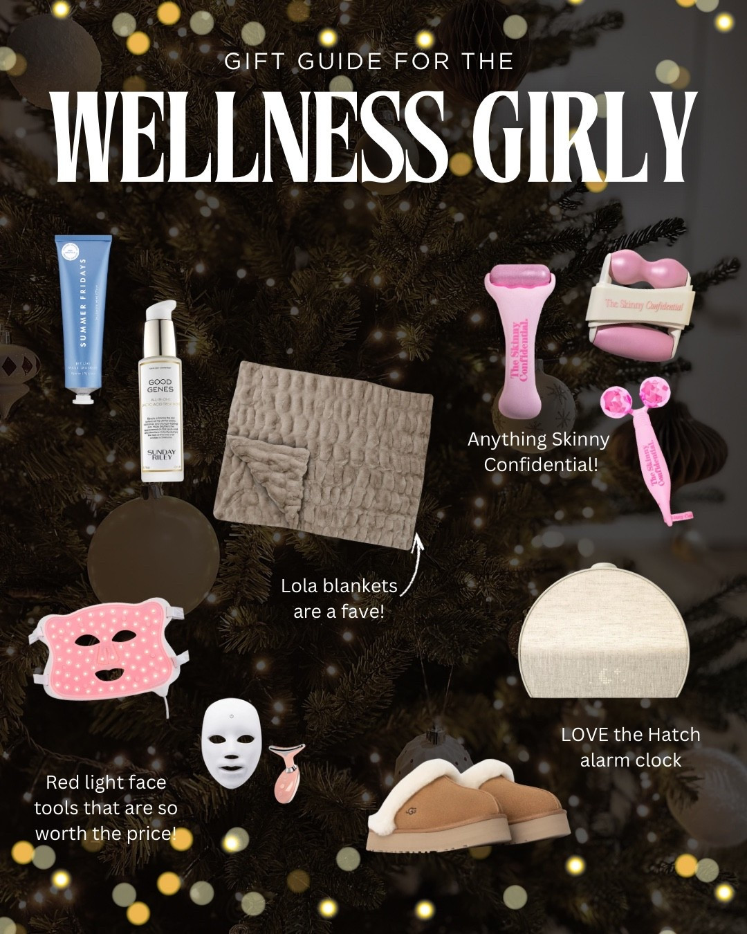 Gift Guide for the wellness-minded women in your life! #giftguide #christmasgifts #wellness #lifestyle #giftgiving #revolve #ulta #nordstom #presents

#LTKHoliday #LTKGiftGuide #LTKBeauty