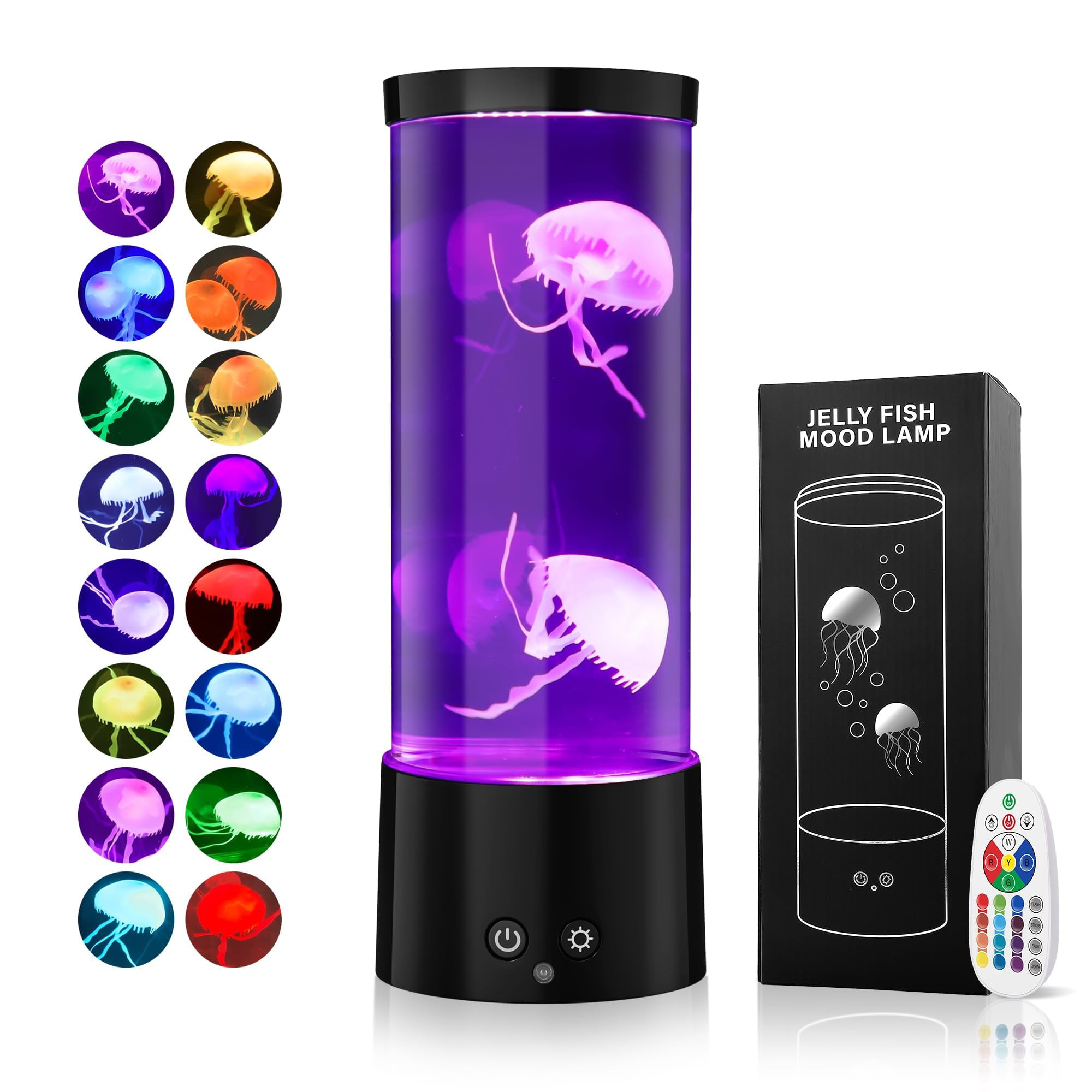Jellyfish Lamp with 17 Light Effects - Mood Table Lamp Night Light with Remote, Jelly Fish Tank A... | Amazon (US)
