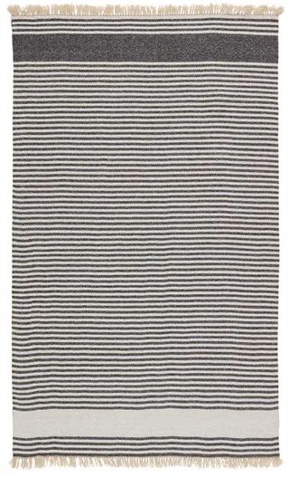 Vibe by Strand Indoor/ Outdoor Striped Dark Gray/ Beige Rug | Scout & Nimble