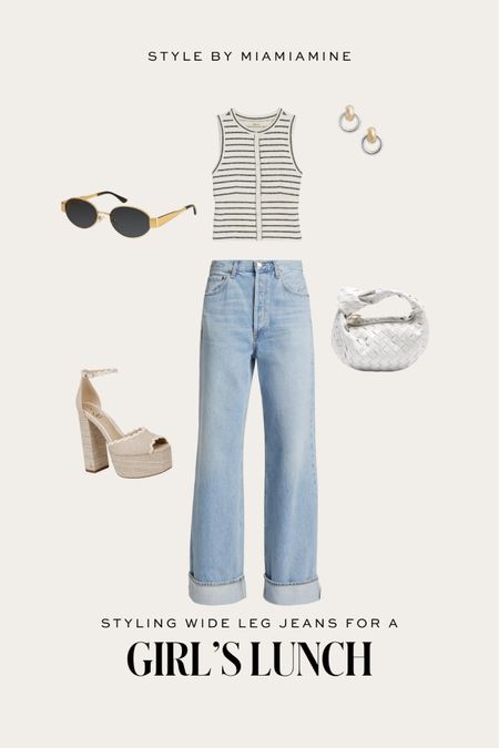Summer outfit ideas
Madewell knit vest
Agolde wide leg jeans
Sam Edelman platform heels
Amazon sunglasses under $15

#LTKSeasonal #LTKstyletip #LTKfindsunder100