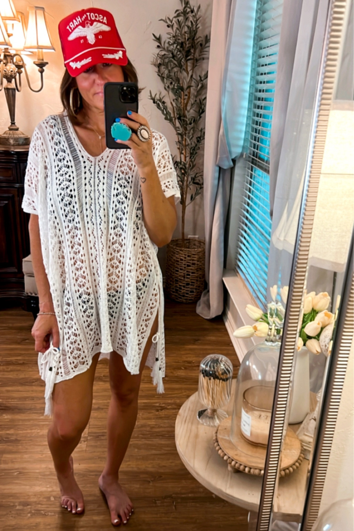 Red trucker hat. unite

#LTKSeasonal #LTKover40 #LTKstyletip