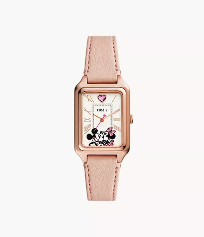 Disney Fossil Limited Edition Three-Hand Blush Leather Watch | Fossil (US)