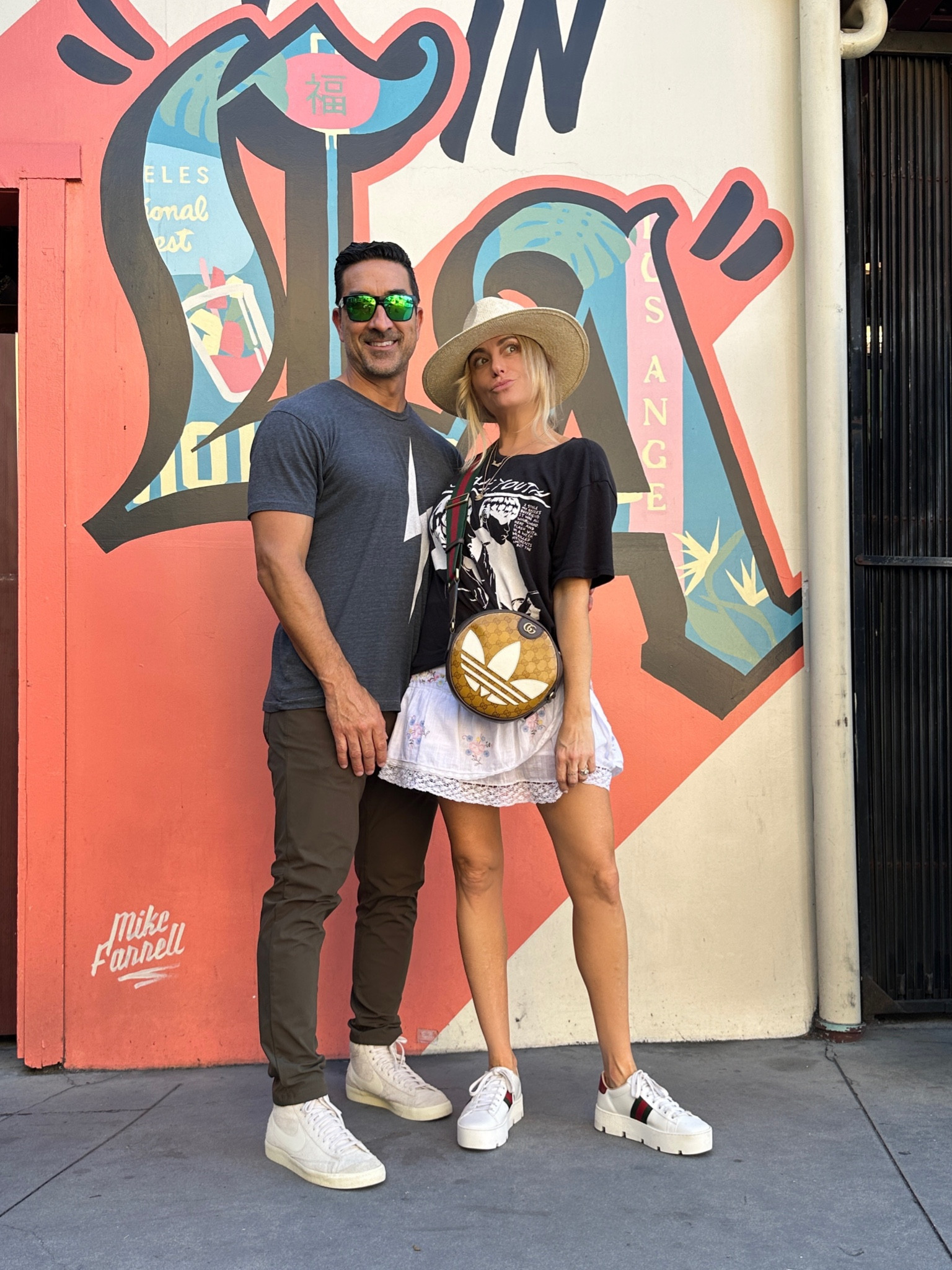 This is how mommy gorgeous and daddy gorgeous do Sunday!! // loveshackfancy skirt small // gucci sneakers size 8 // men’s large // spring // florals // graphic tee 

#LTKmens #LTKunder100 #LTKshoecrush