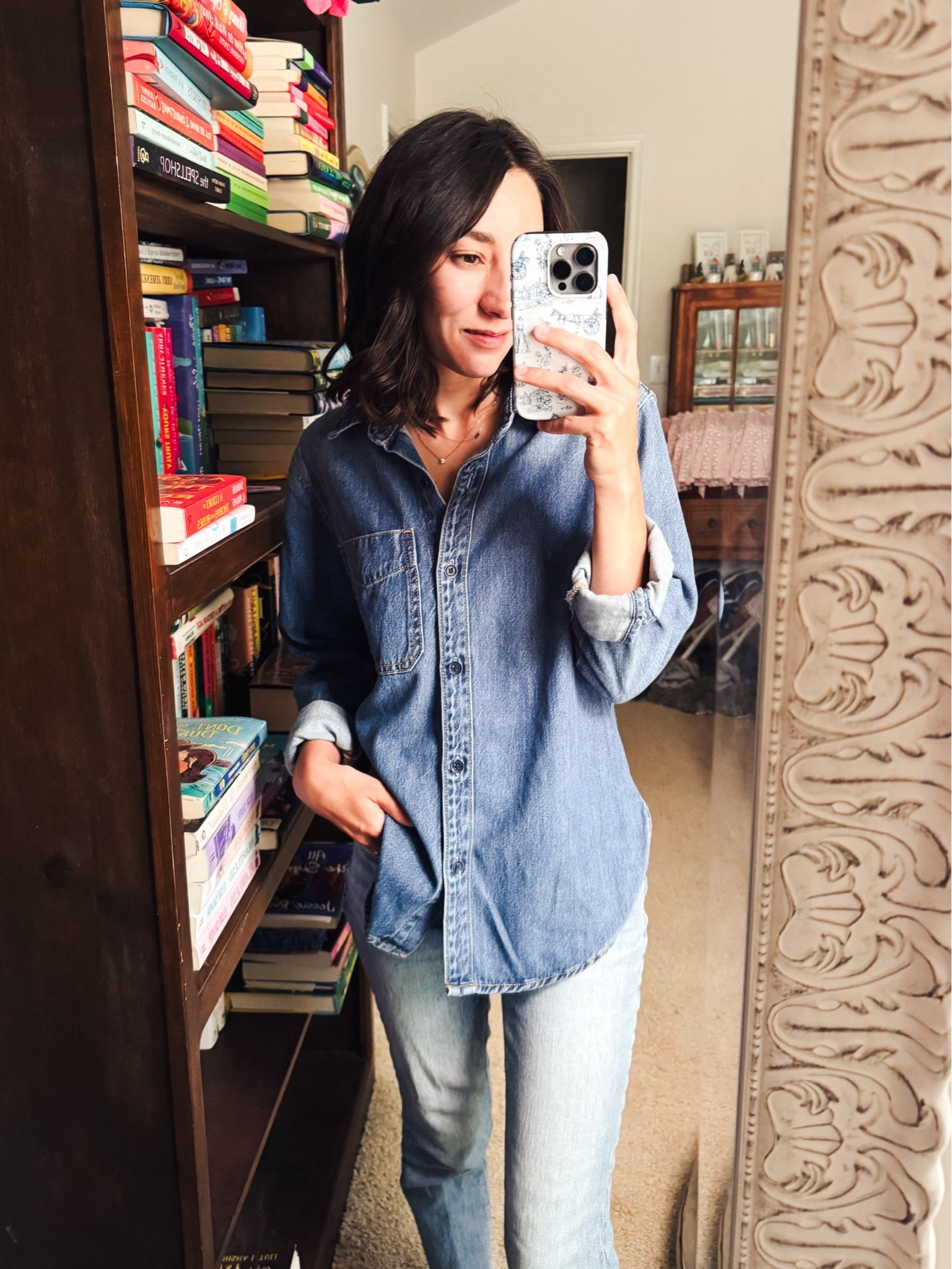 Adore this target denim button up. It’s so soft!

#LTKootd #LTKmomlife #LTKPetite