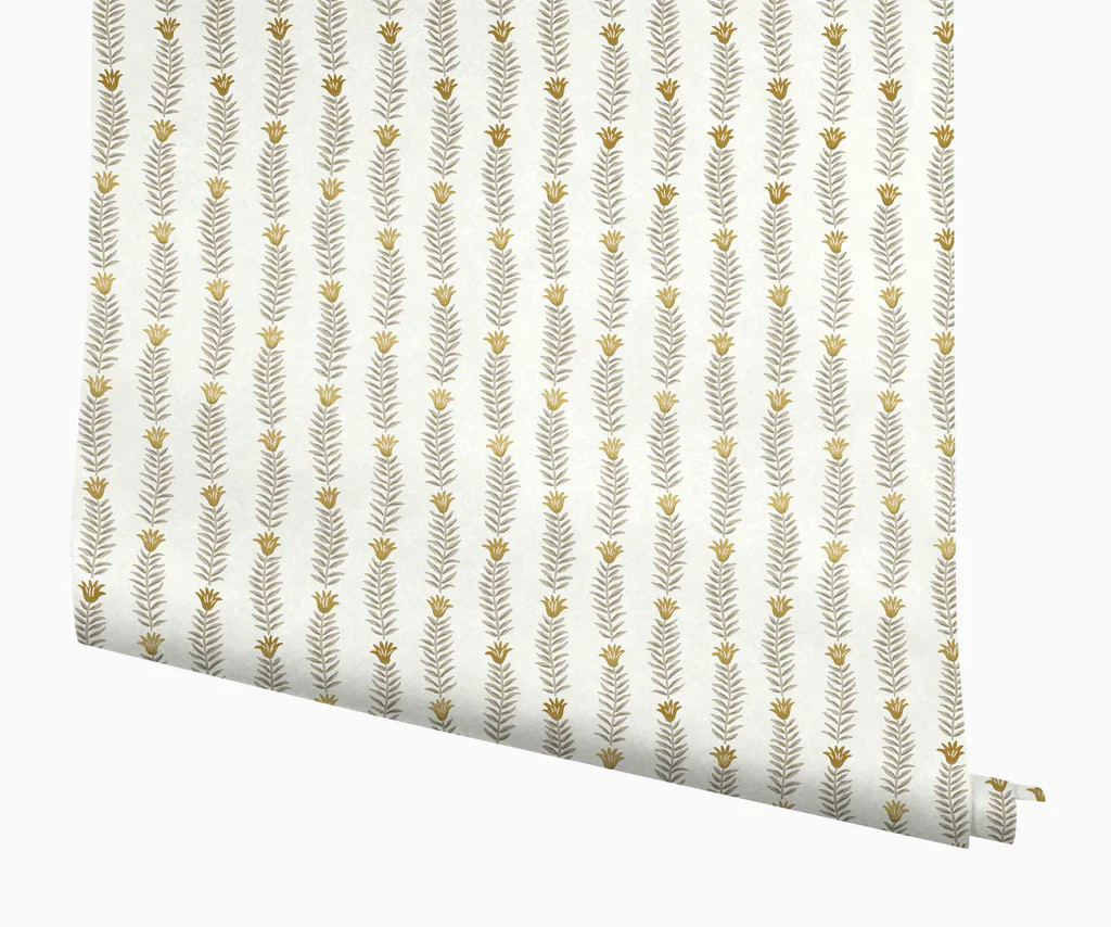 Eden Wallpaper - White & Metallic Gold | Rifle Paper Co.